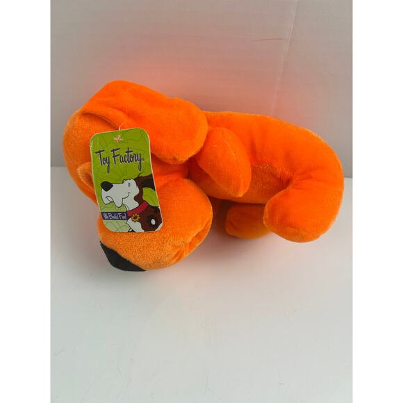 Toy Factory Orange Puppy Dog Plush Stuffed Animal 9" 2014 Carnival Prize - Picture 3 of 9